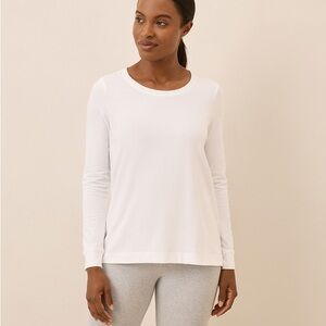 NEW Pact White Luxe Stretch Jersey Swing Long Sleeve